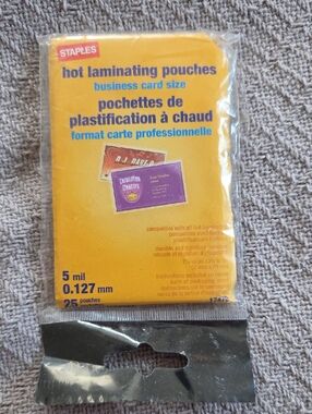 Staple Yellow Laminating Pouches Pack